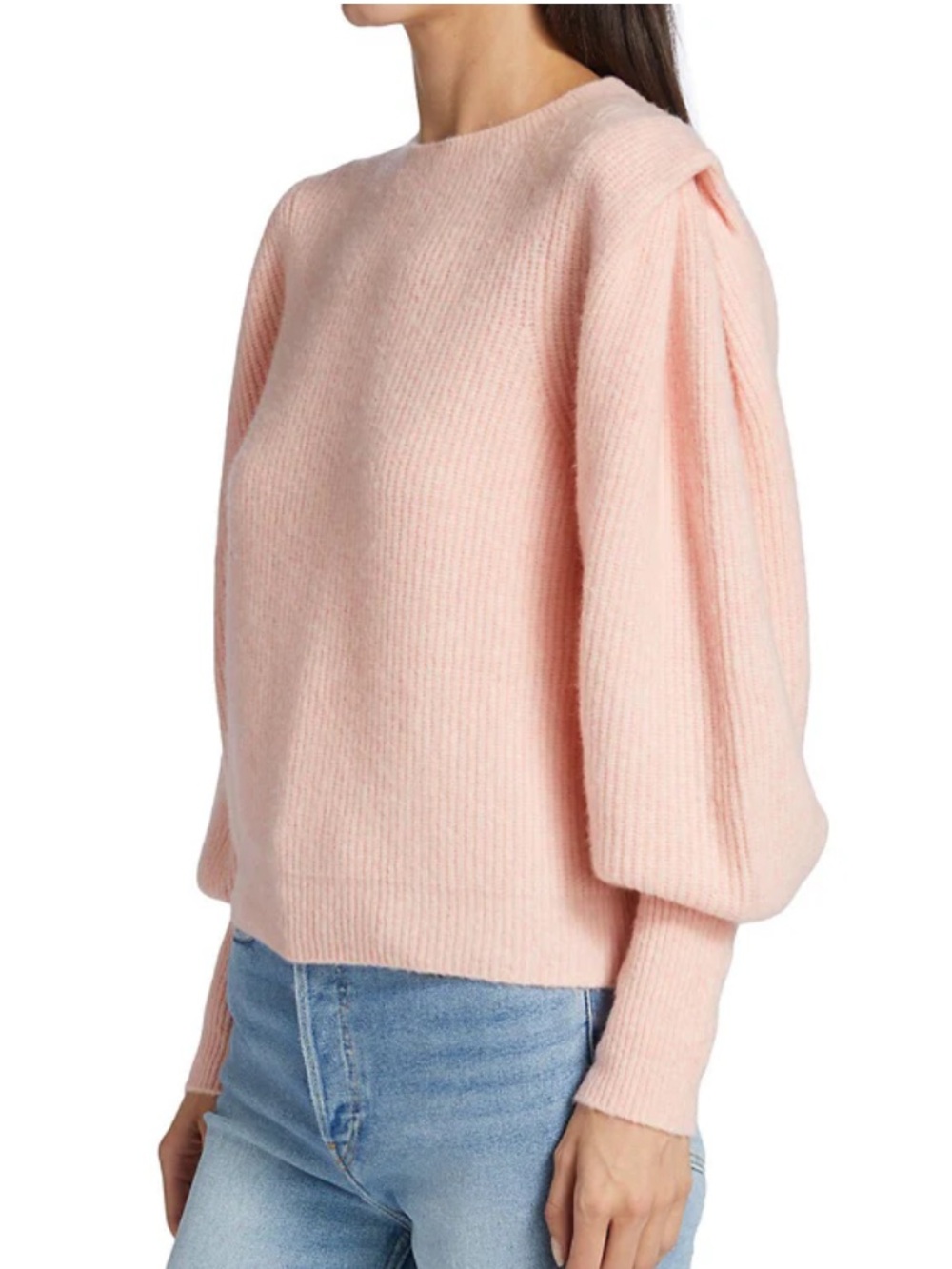 Generation Love Britney Sweater Blush Pink Ribbed Crewneck Sweater XS